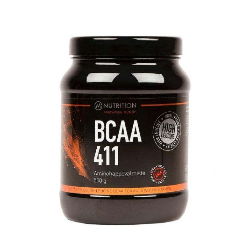 BCAA 411, 500 g-BCAA-aminohappo-M-Nutrition-Cola-Aminopörssi