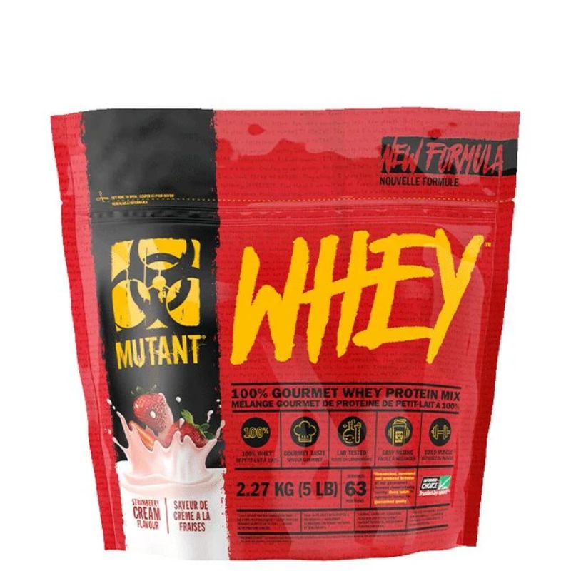 WHEY, 2,27 kg-Heraproteiinisekoitus-Mutant-Strawberry Cream-Aminopörssi