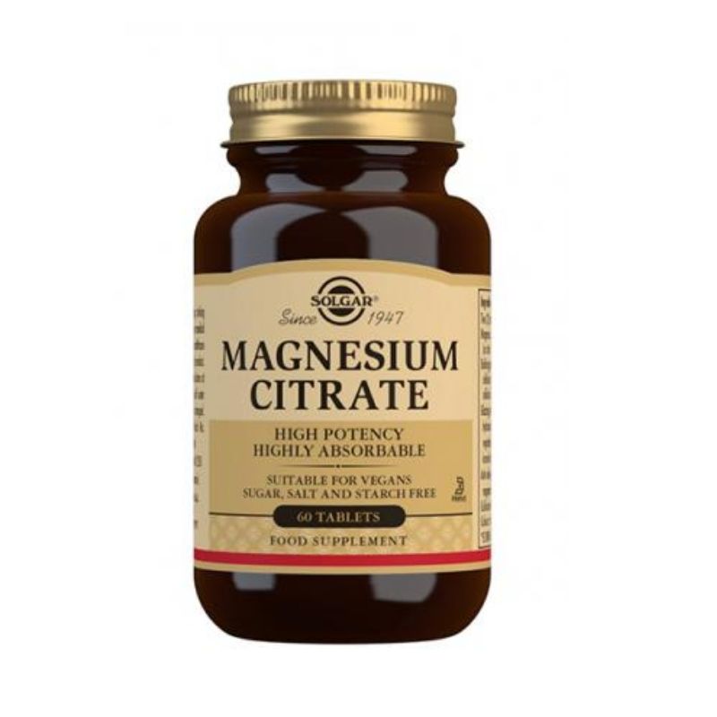 Magnesium Citrate, 120 tabl.-Magnesium-Solgar-Aminopörssi