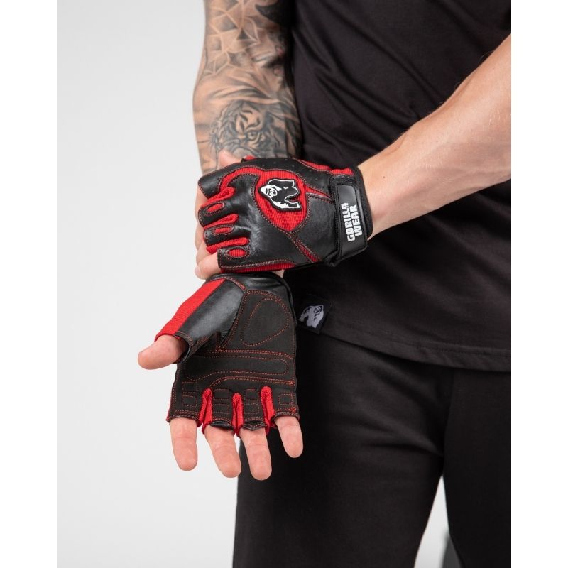 Mitchel Training Gloves Black-Red-Treenihanska-Gorilla Wear-S-Aminopörssi