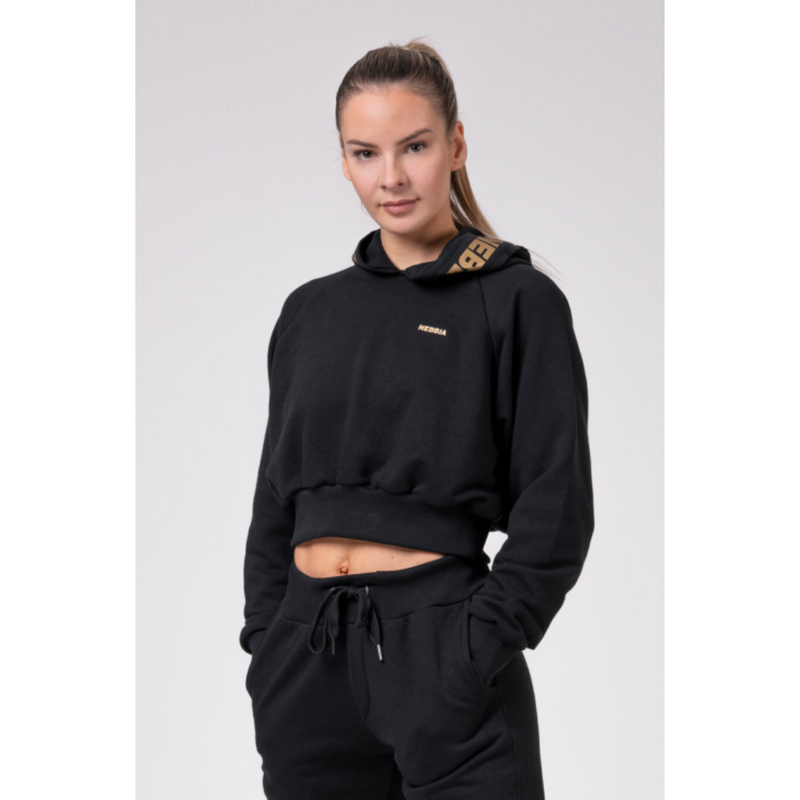 Golden Cropped Hoodie 824-Naisten pitkähihaiset ja hupparit-Nebbia-XS-Aminopörssi