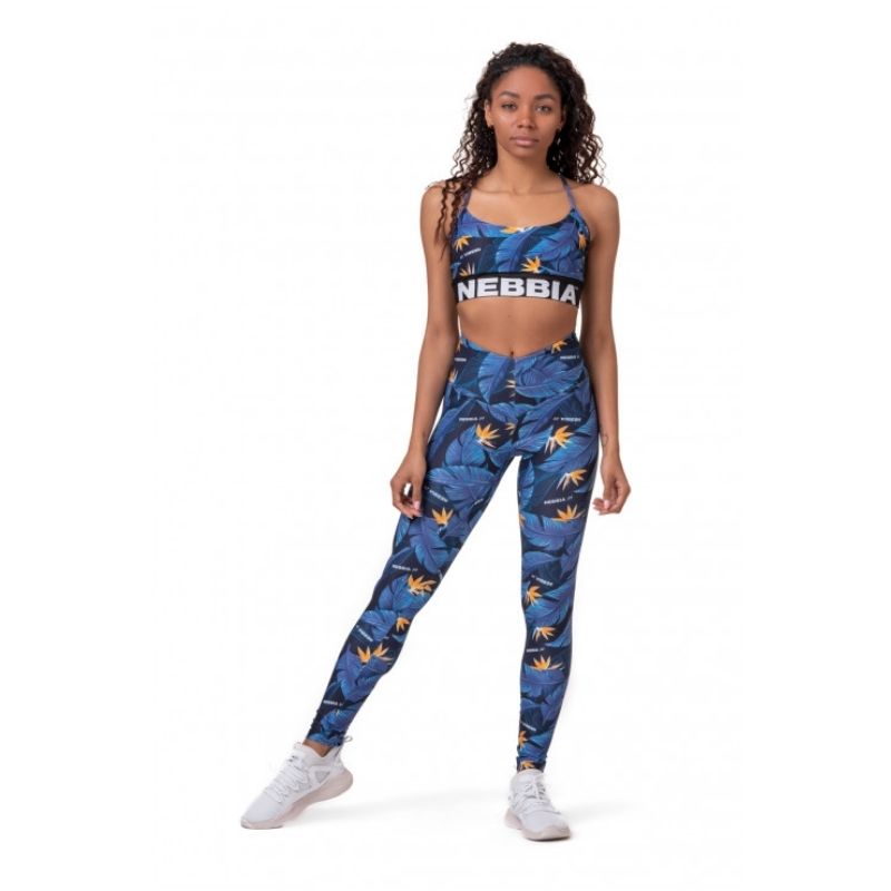 High-waist Ocean Power leggings 561, ocean blue-Legginssit-Nebbia-S-Aminopörssi