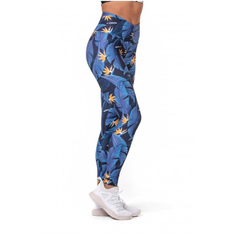 High-waist Ocean Power leggings 561, ocean blue-Legginssit-Nebbia-S-Aminopörssi