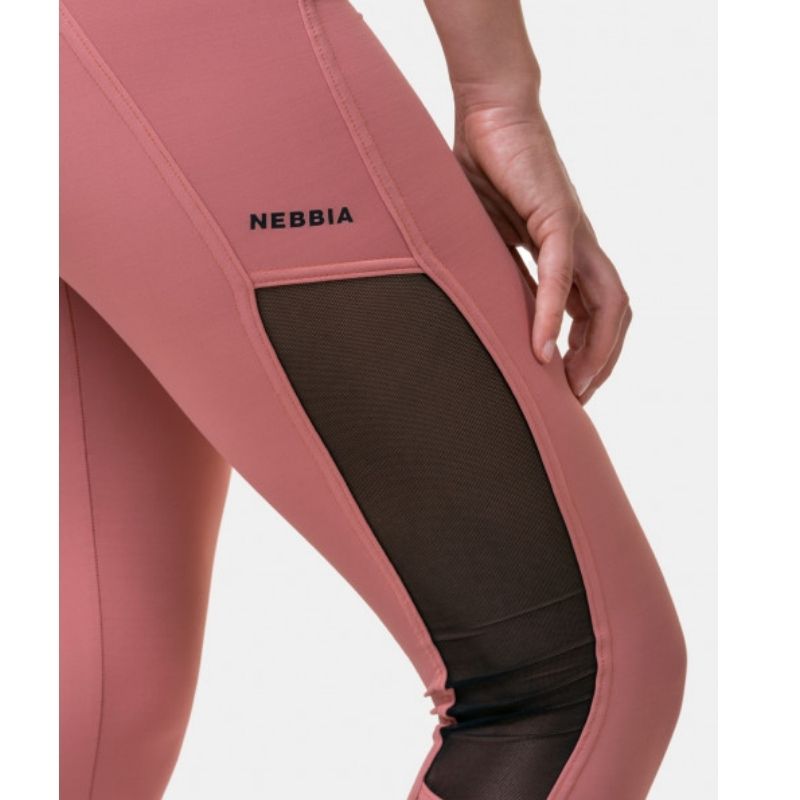 High Waist Mesh Leggings 573, Old Rose-Naisten trikoot-Nebbia-XS-Aminopörssi