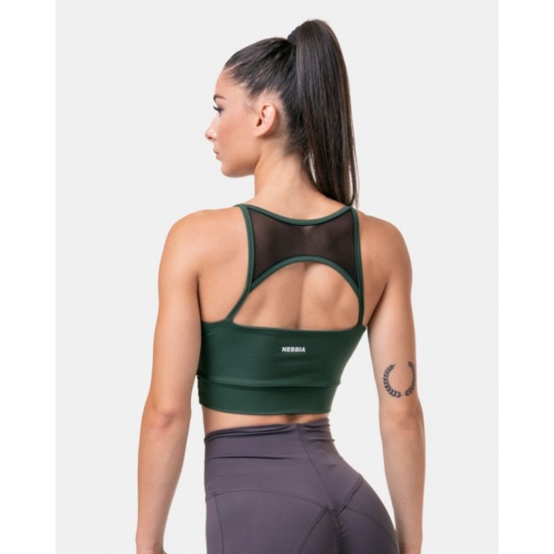 HERO Cut-Out Sports Bra 579, green-Urheiluliivit-Nebbia-XS-Aminopörssi