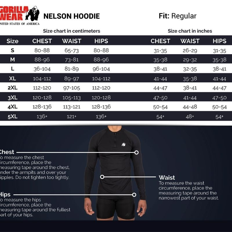 Nelson Hoodie, musta-Miesten huppari-Gorilla Wear-M-Aminopörssi