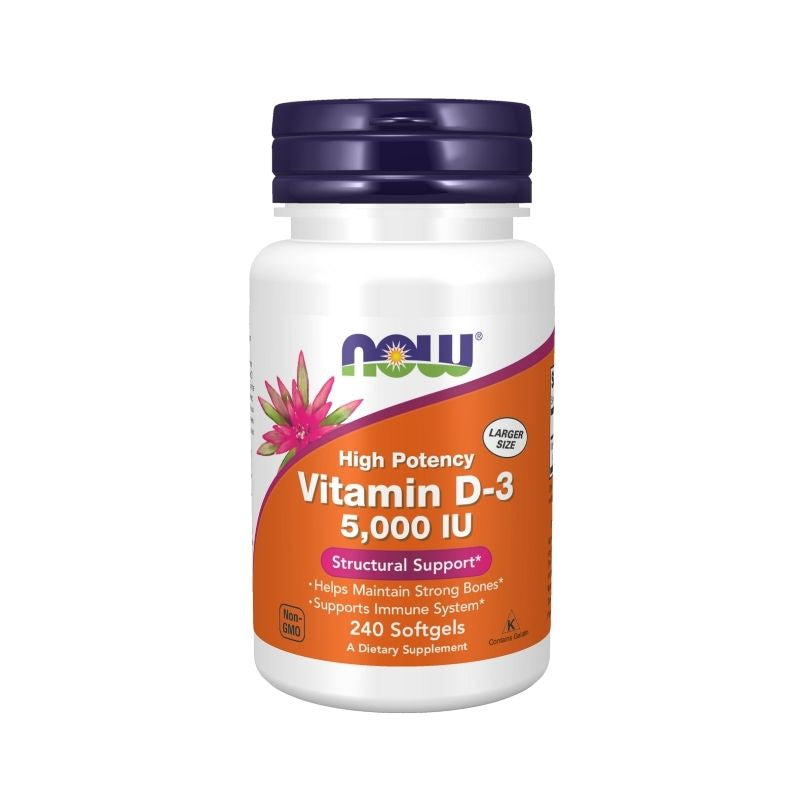 Vit D3 5000 IU, 240 kaps.-D-vitamiini-NOW® Foods-Aminopörssi