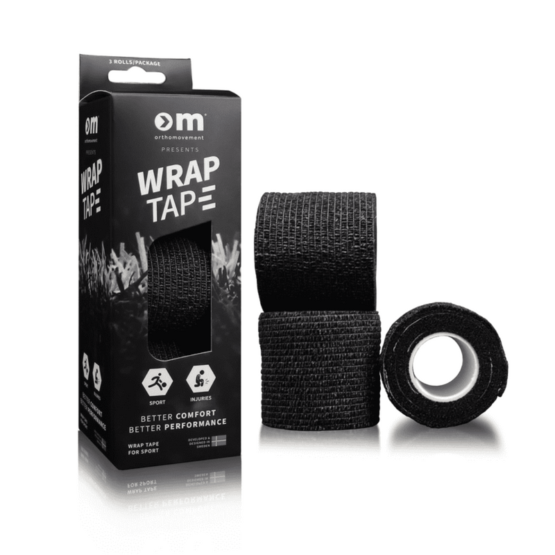 WRAP TAPE 5CM X3, Black-Teippi-Rehband-Aminopörssi