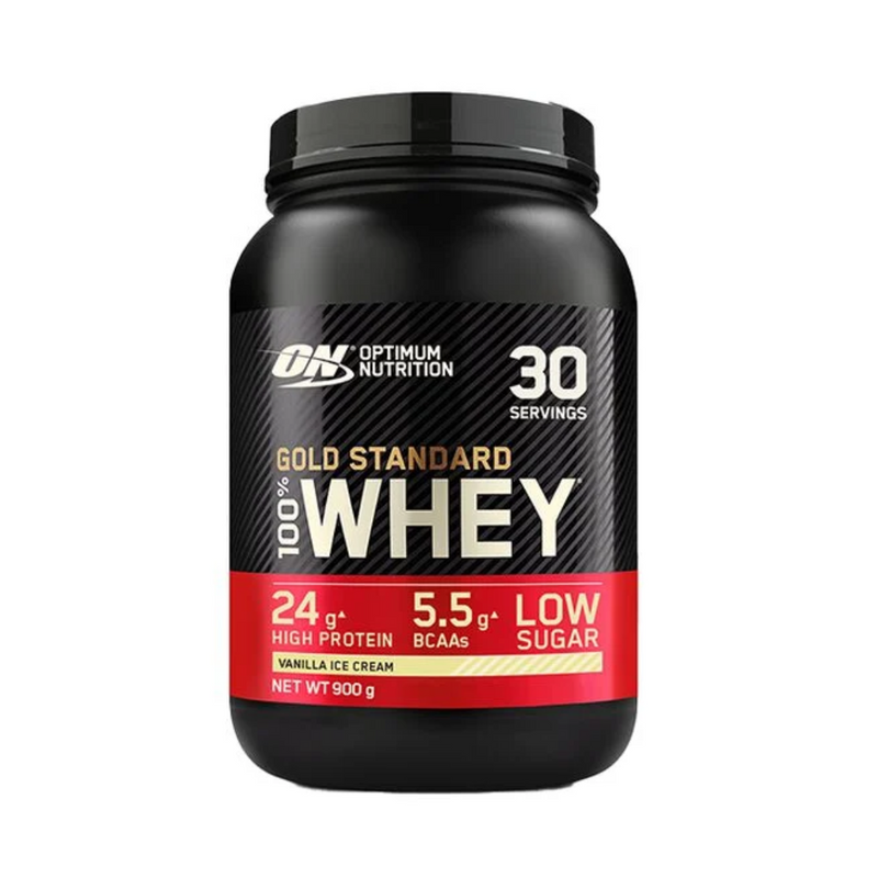 Gold Standard 100 % Whey Protein, n.900g-Heraproteiini-Optimum Nutrition-Vanilla Ice Cream-Aminopörssi