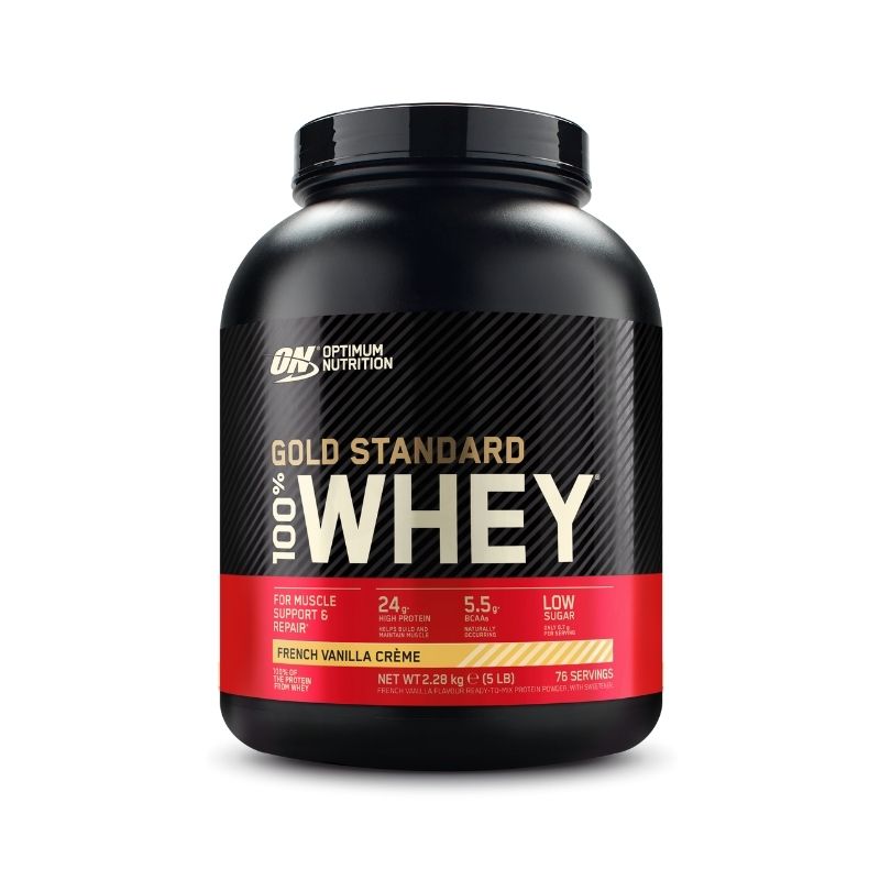 Gold Standard 100 % Whey Protein, 2.26-2.28 kg-Heraproteiini-Optimum Nutrition-French Vanilla Creme-Aminopörssi
