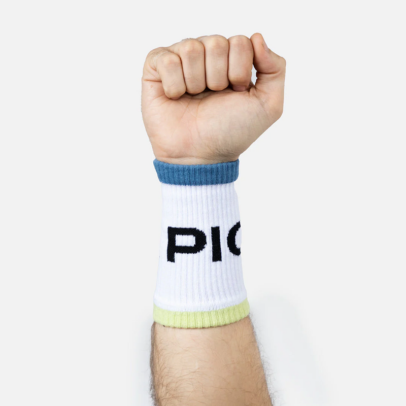 Long Sports Wristbands, white-Ranneside-Picsil-Aminopörssi