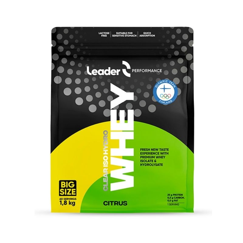 Performance Whey Clear Iso-Hydro Citrus 1,8 kg hinta?-Heraisolaatti-LEADER Foods-Aminopörssi