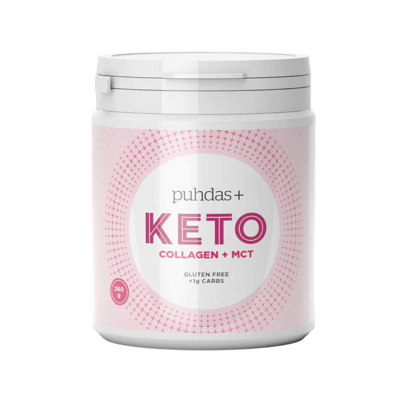 KETO Collagen+ MCT, 260 g-Ateriankorvike-Puhdas+-Aminopörssi