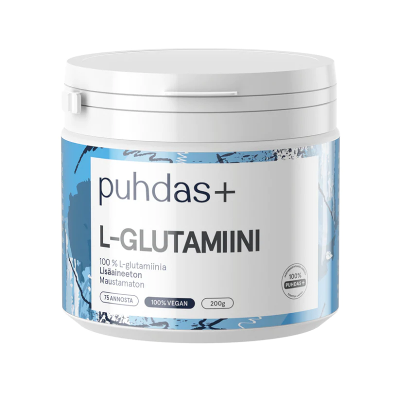 L-Glutamine, 200 g-L-Glutamiini-Puhdas+-Aminopörssi