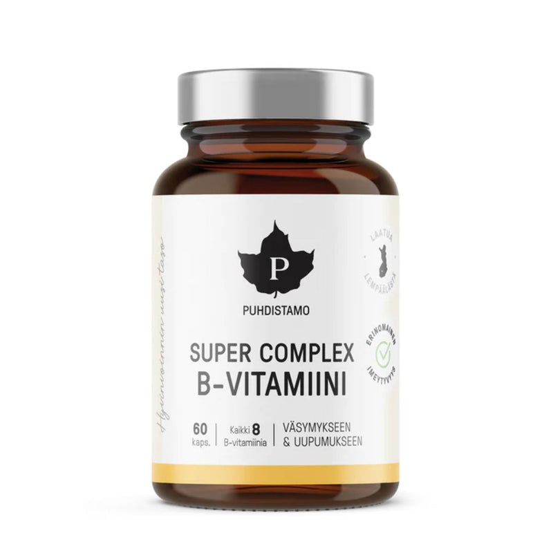 Super Complex-B-vitamiini 60 kaps.-B-vitamiini-Puhdistamo-Aminopörssi