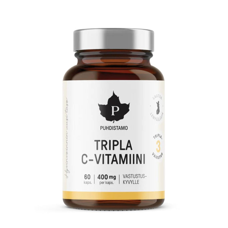 Tripla C-vitamiini, 60 kaps.-C-vitamiini-Puhdistamo-Aminopörssi