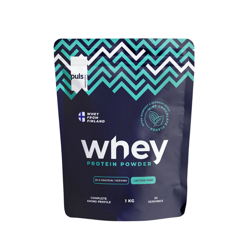 Whey, 1000g-Herakonsentraatti-PULS-Mint Chocolate-Aminopörssi