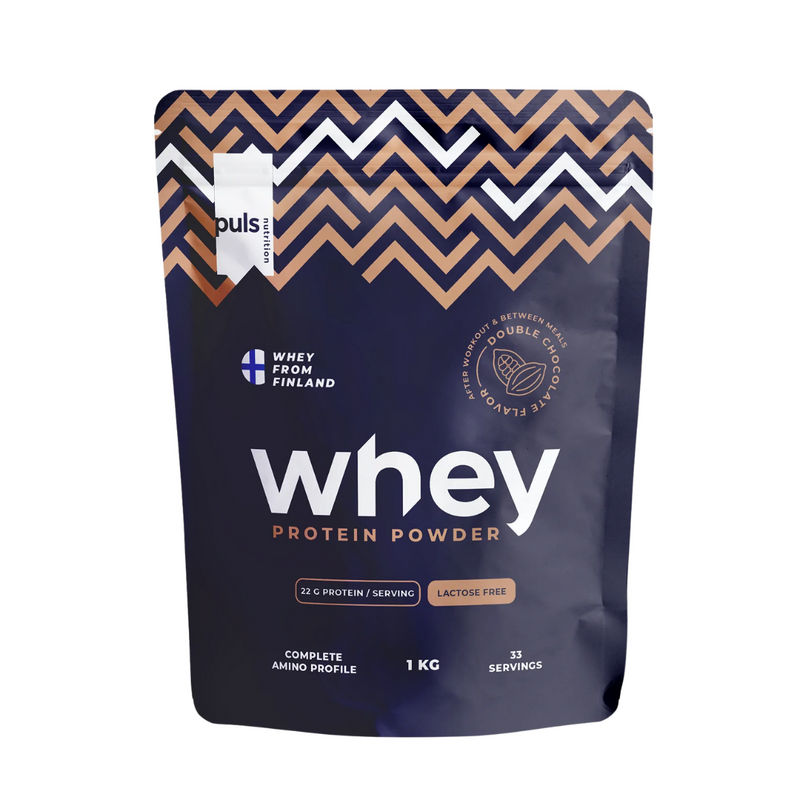 Whey, 1000g-Herakonsentraatti-PULS-Double Chocolate-Aminopörssi