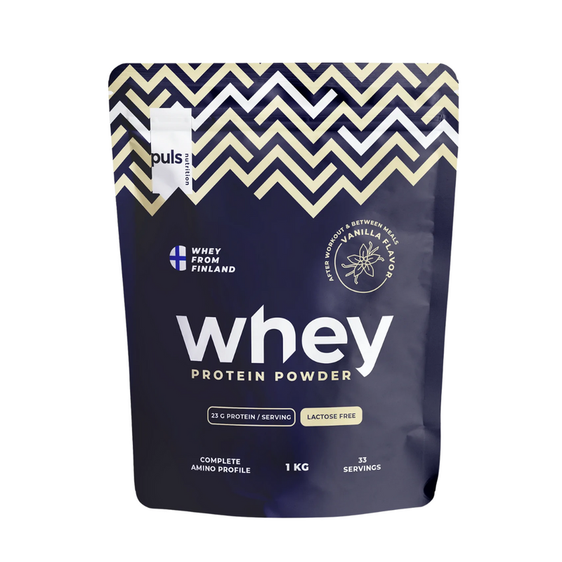 Whey, 1000g-Herakonsentraatti-PULS-Vanilla-Aminopörssi