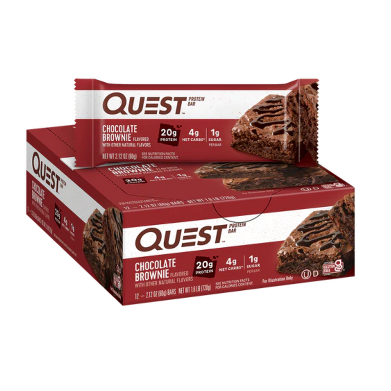 Quest Bar, 60g x12 kpl-Proteiinipatukka-Quest Nutrition-Chocolate brownie-Aminopörssi
