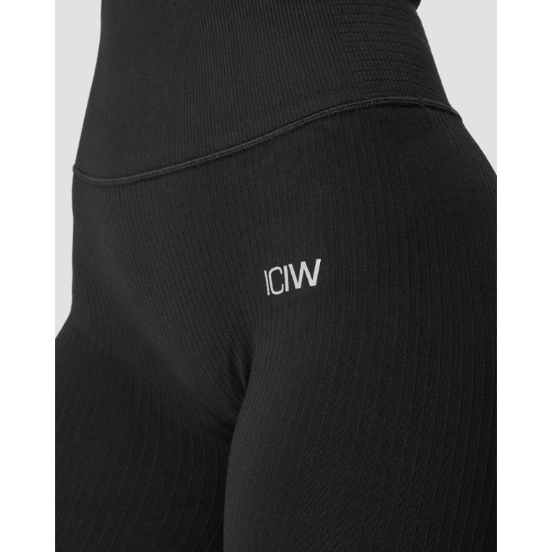 Ribbed Define Seamless Pocket Biker Shorts Black-Naisten shortsit-ICANIWILL-XS-Aminopörssi