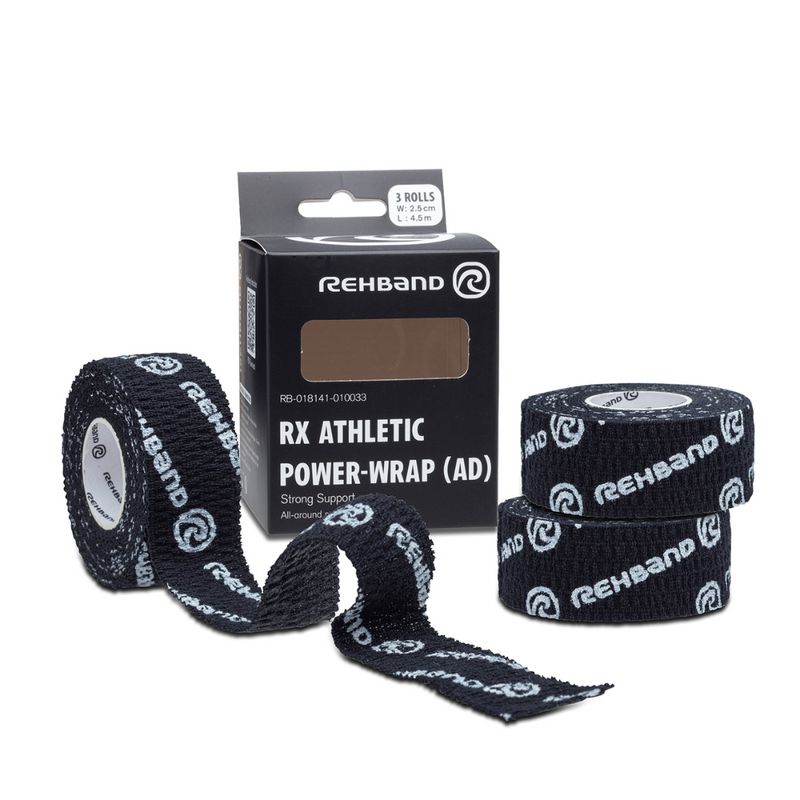 RX Athletic Power-Wrap 25mm x 4,5m Black-Teippi-Rehband-Aminopörssi