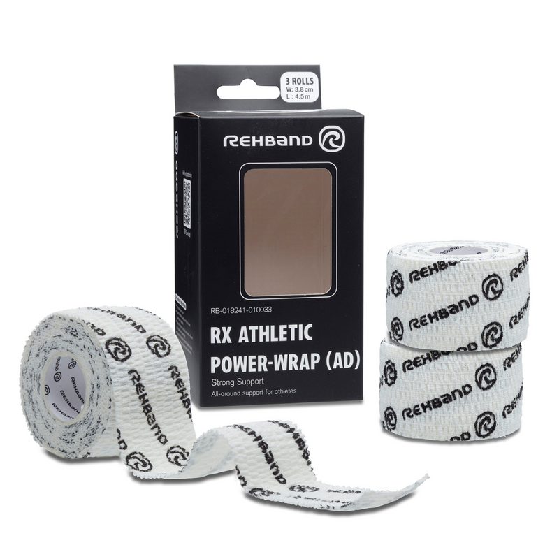 RX Athletic Power-Wrap 38mm x 4,5m White-Teippi-Rehband-Aminopörssi