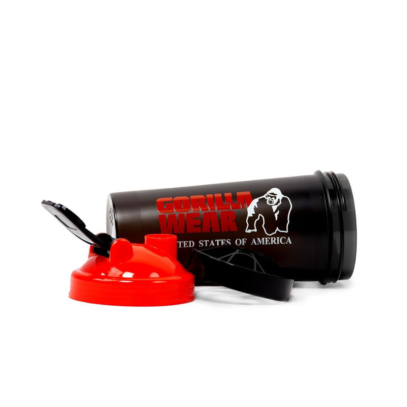 Shaker XXL Black/ Red, 1 litra-Shakeri-Gorilla Wear-Aminopörssi
