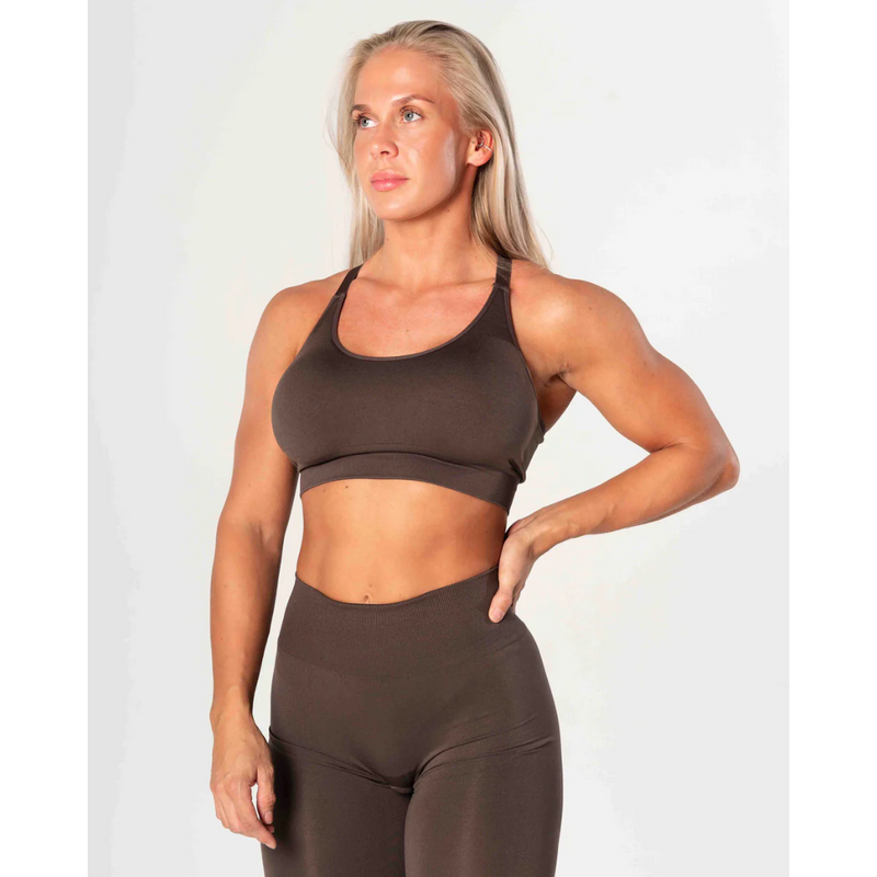 Prime Scrunch Top, brown-Naisten urheiluliivit-Relode-XS-Aminopörssi