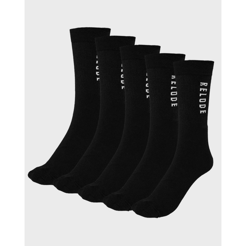 Socks 5 pack black-Sukat-Relode-35-38-Aminopörssi