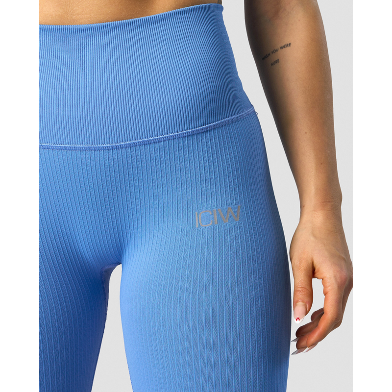 Ribbed Define Seamless Pocket Tights Pacific Blue-Naisten trikoot ja leggingsit-ICANIWILL-XS-Aminopörssi