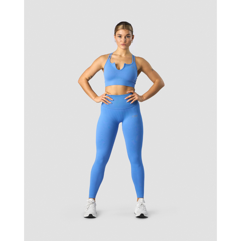 Ribbed Define Seamless Pocket Tights Pacific Blue-Naisten trikoot ja leggingsit-ICANIWILL-XS-Aminopörssi