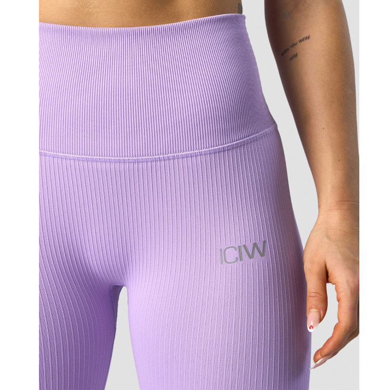 Ribbed Define Seamless Pocket Tights Lavender-Naisten trikoot ja leggingsit-ICANIWILL-XS-Aminopörssi