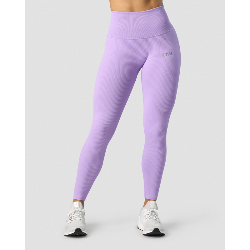 Ribbed Define Seamless Pocket Tights Lavender-Naisten trikoot ja leggingsit-ICANIWILL-XS-Aminopörssi