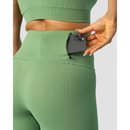 Ribbed Define Seamless Pocket Tights Light Green-Naisten trikoot ja leggingsit-ICANIWILL-XS-Aminopörssi