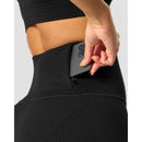 Ribbed Define Seamless Pocket Tights Black-Naisten trikoot ja leggingsit-ICANIWILL-XS-Aminopörssi