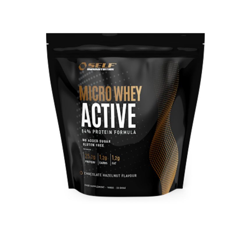 Micro Whey Active, 1kg-Heraisolaatti-SELF omninutrition-Choco-Hazelnut-Aminopörssi