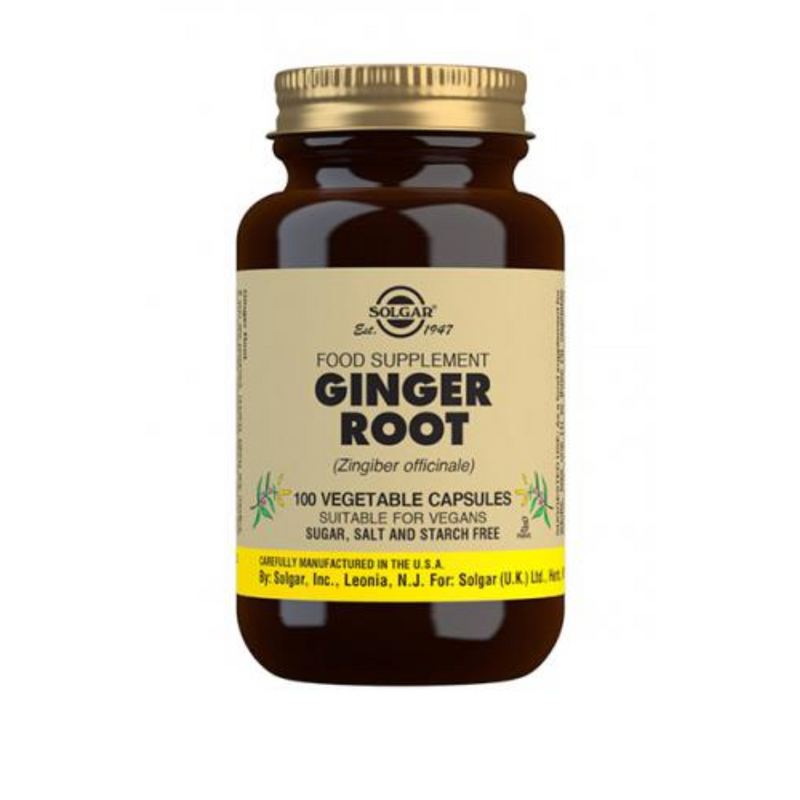 Ginger (inkivääri), 100 kaps.-Yrttivalmiste-Solgar-Aminopörssi