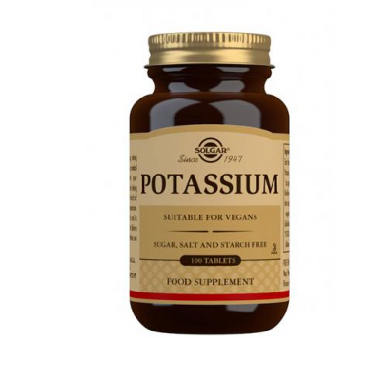Potassium (kalium), 100 tabl.-Monivitamiini-Solgar-Aminopörssi