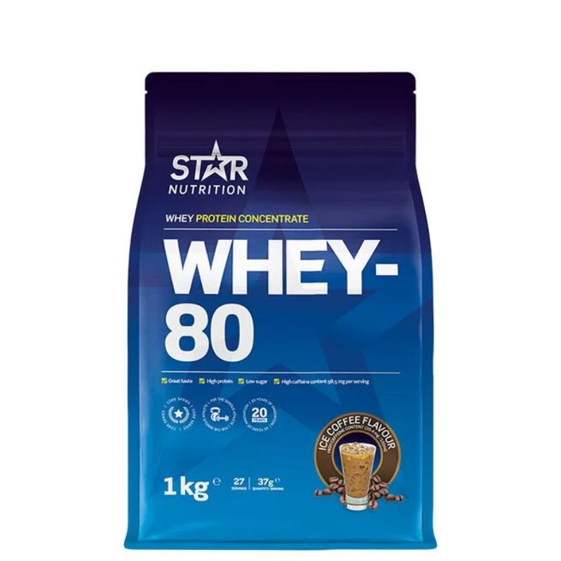 Whey-80®, 1kg-Herakonsentraatti-Star Nutrition-Ice Coffee-Aminopörssi