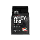 Whey-100®, 1kg-Heraisolaatti-Star Nutrition-Strawberry-Aminopörssi