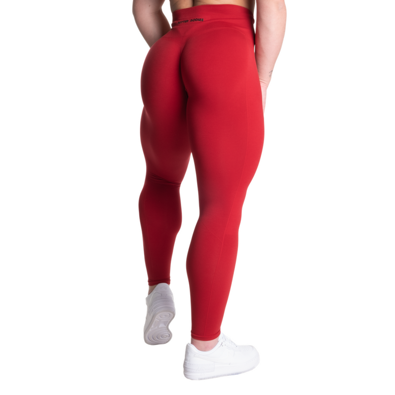 Scrunch Leggings, Red-Naisten trikoot ja leggingsit-Better Bodies-XS-Aminopörssi