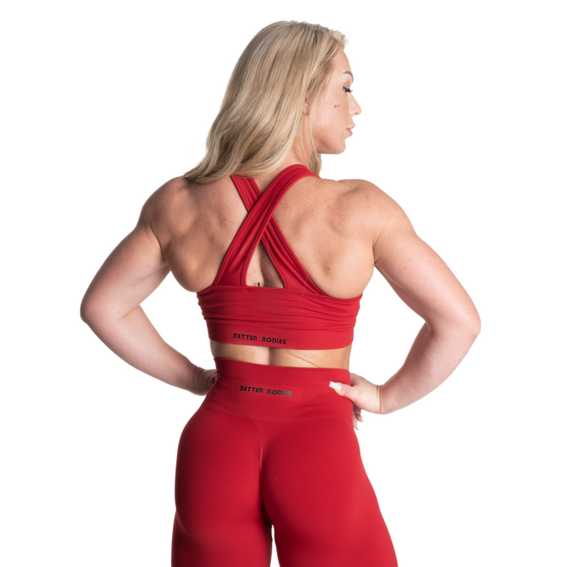 Scrunch Sports Bra, Red-Naisten urheiluliivit-Better Bodies-XS-Aminopörssi