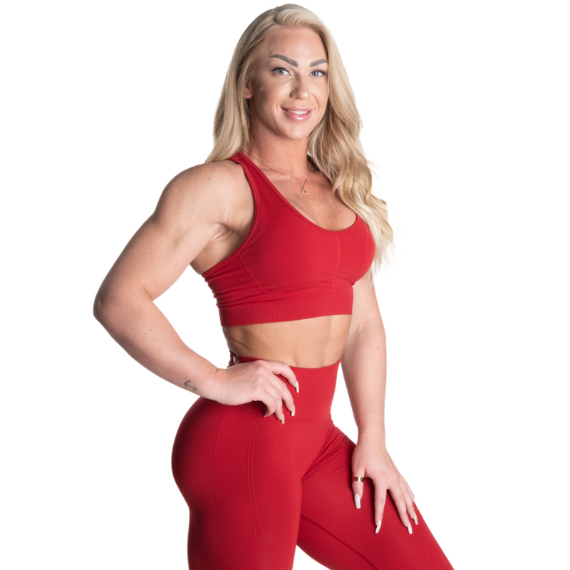 Scrunch Sports Bra, Red-Naisten urheiluliivit-Better Bodies-XS-Aminopörssi