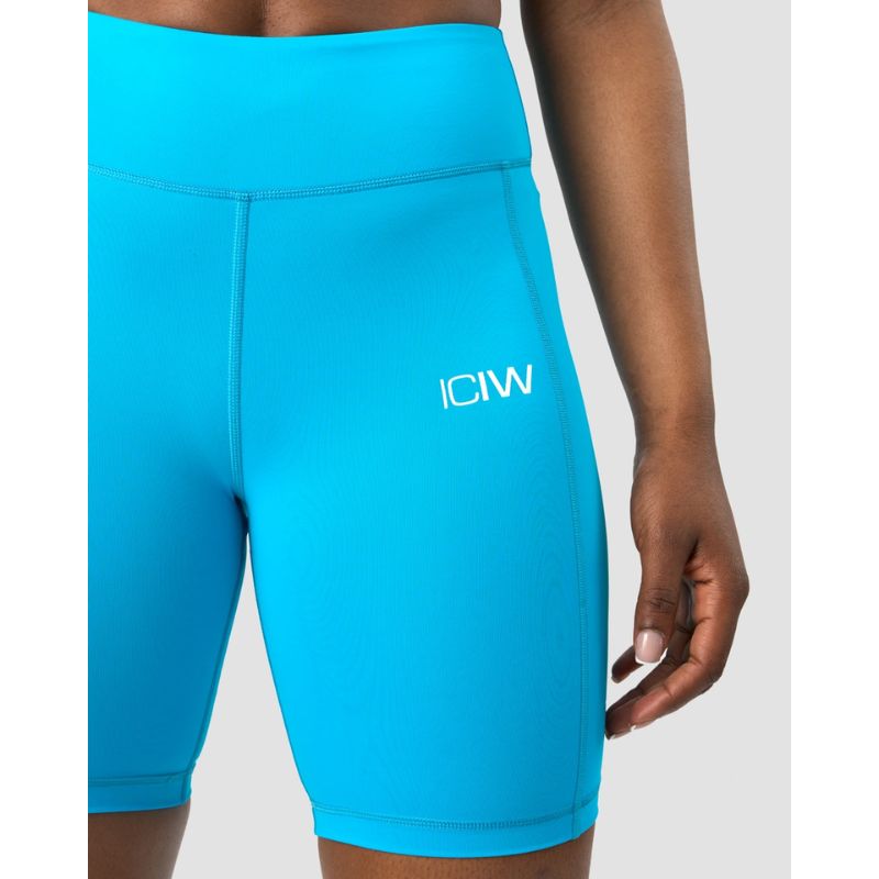 Scrunch V-shape pocket biker shorts, blue-Naisten trikoot ja leggingsit-ICANIWILL-XS-Aminopörssi