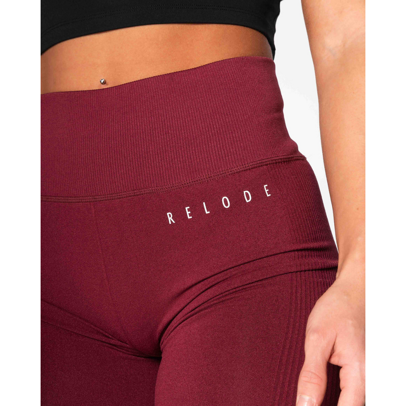 Slipstream Seamless Tights, Burgundy-Naisten trikoot ja leggingsit-Relode-XS-Aminopörssi