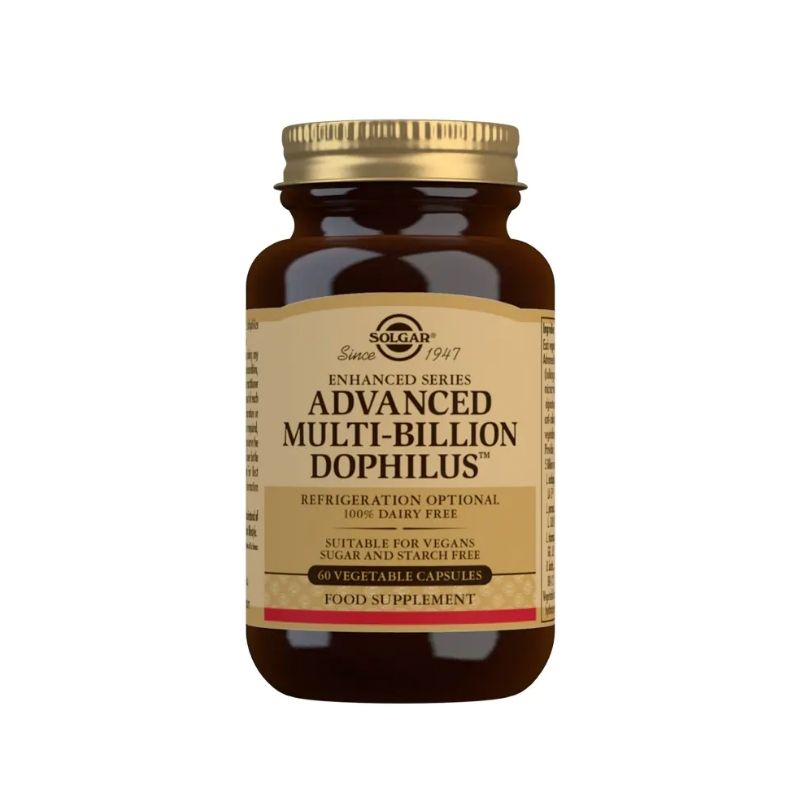 Advanced Multi-Billion Dophilus, 60 kaps.-Maitohappobakteeri-Solgar-Aminopörssi