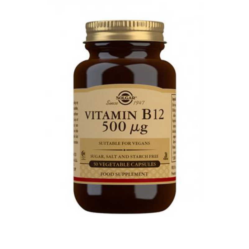 Vitamin B12 500 µg, 50 kaps.-B12-vitamiini-Solgar-Aminopörssi