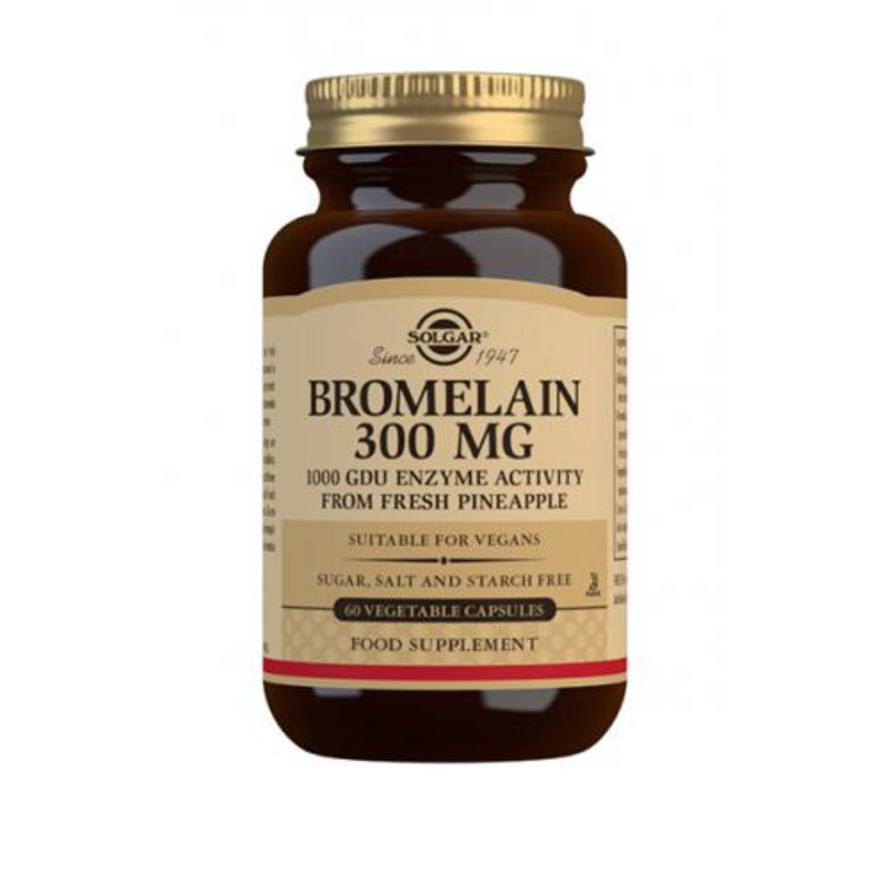 Bromelain (bromelaiini) 300mg, 60 kaps.-Entsyymi-Solgar-Aminopörssi