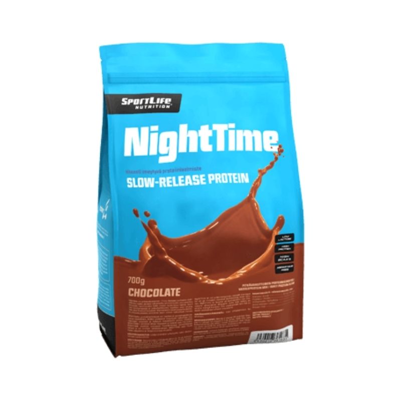 NightTime, 700 g-Yöproteiini-SportLife Nutrition-Chocolate-Aminopörssi